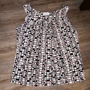 Calvin Klein Formal Tank Top Sleeveless Pink Dress Shirt M Blouse